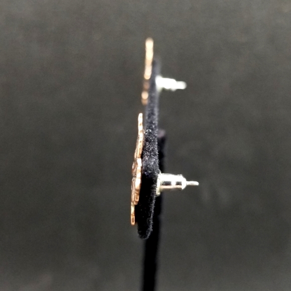 Copper maple leaf earrings 🍁 - Picture 4 of 7